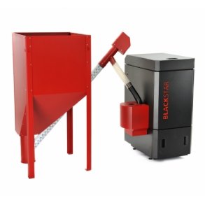 30 kW. Woody pillefyr, inkl. 200L pillesilo 